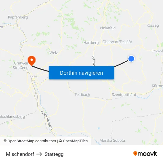 Mischendorf to Stattegg map