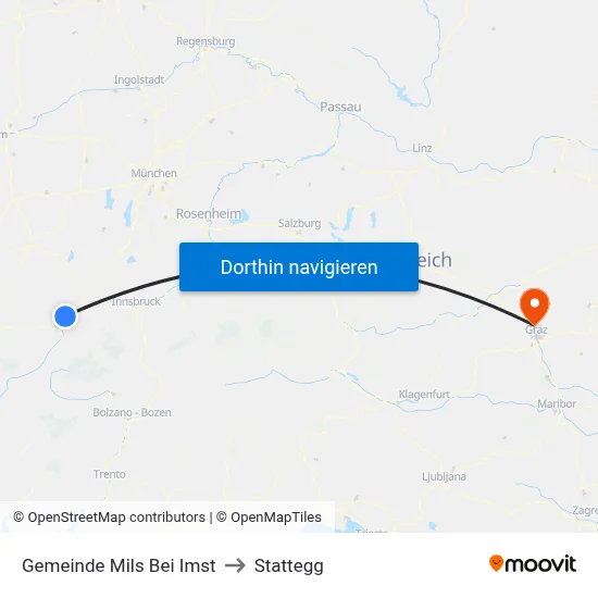 Gemeinde Mils Bei Imst to Stattegg map