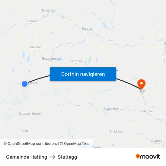 Gemeinde Hatting to Stattegg map