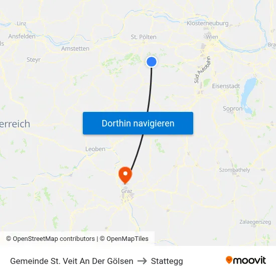 Gemeinde St. Veit An Der Gölsen to Stattegg map