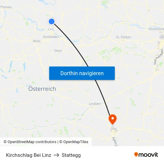Kirchschlag Bei Linz to Stattegg map