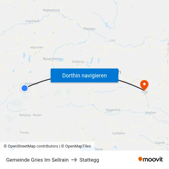 Gemeinde Gries Im Sellrain to Stattegg map