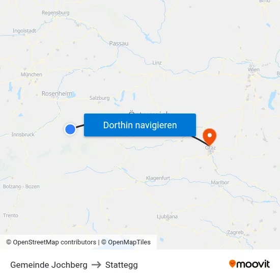 Gemeinde Jochberg to Stattegg map