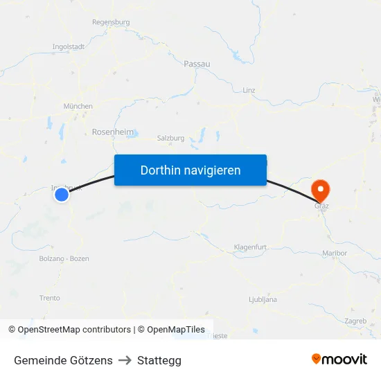 Gemeinde Götzens to Stattegg map
