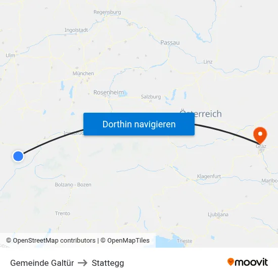 Gemeinde Galtür to Stattegg map