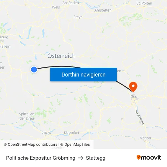 Politische Expositur Gröbming to Stattegg map