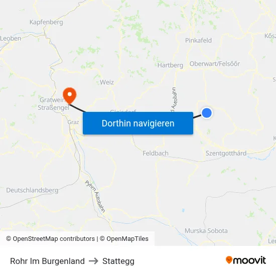 Rohr Im Burgenland to Stattegg map