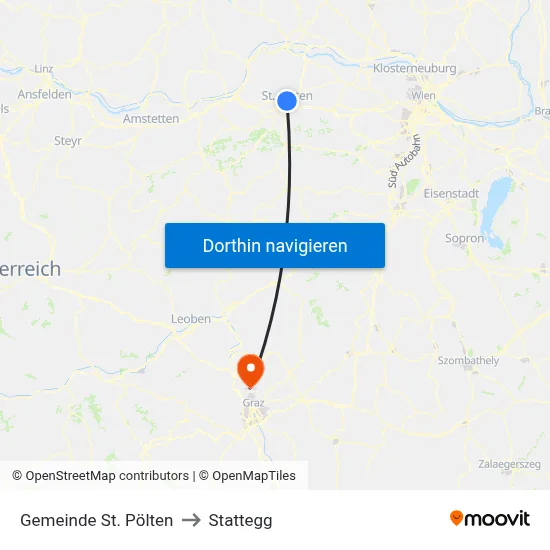 Gemeinde St. Pölten to Stattegg map