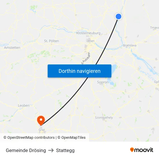 Gemeinde Drösing to Stattegg map