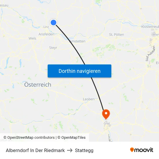 Alberndorf In Der Riedmark to Stattegg map