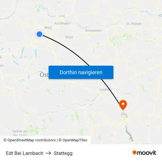 Edt Bei Lambach to Stattegg map
