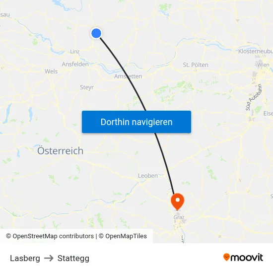 Lasberg to Stattegg map