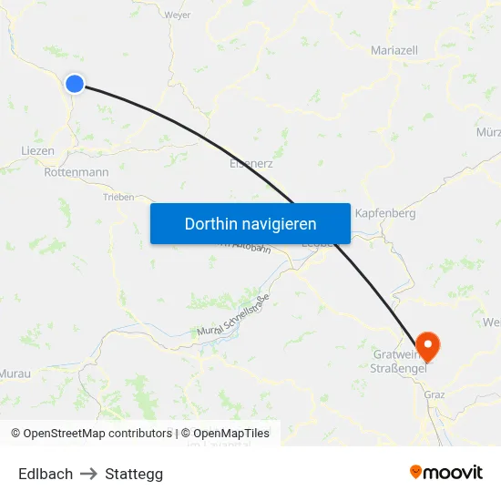 Edlbach to Stattegg map