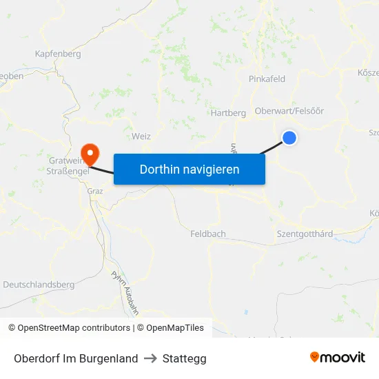 Oberdorf Im Burgenland to Stattegg map