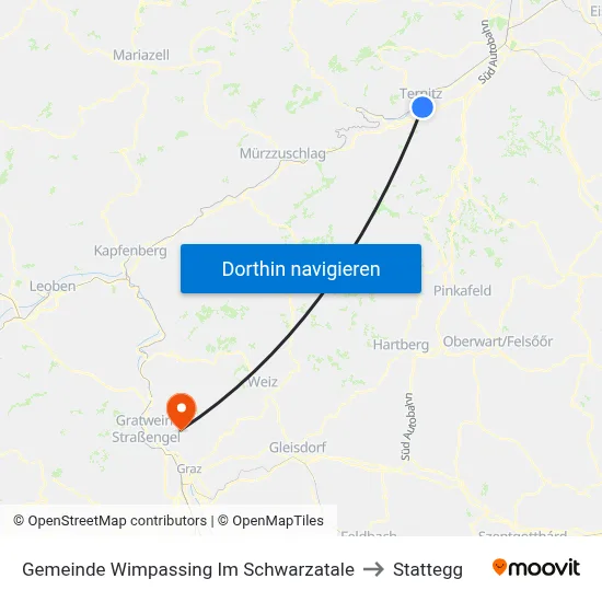Gemeinde Wimpassing Im Schwarzatale to Stattegg map