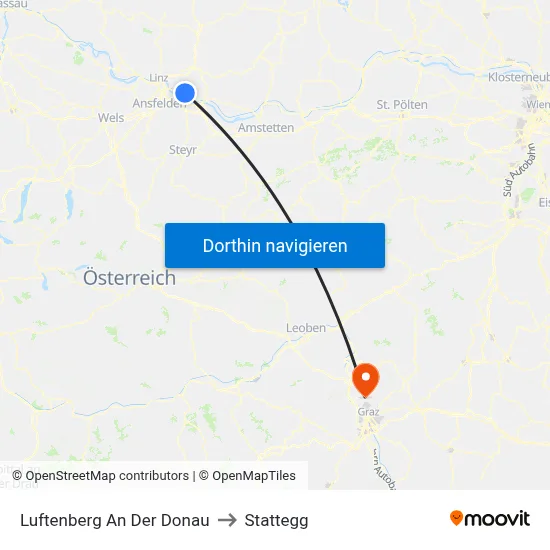 Luftenberg An Der Donau to Stattegg map