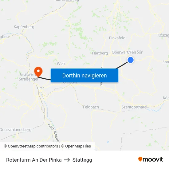 Rotenturm An Der Pinka to Stattegg map