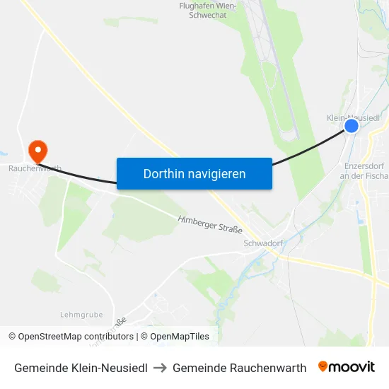 Gemeinde Klein-Neusiedl to Gemeinde Rauchenwarth map
