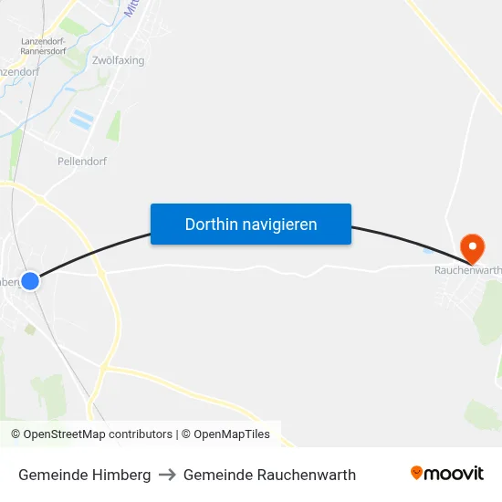 Gemeinde Himberg to Gemeinde Rauchenwarth map