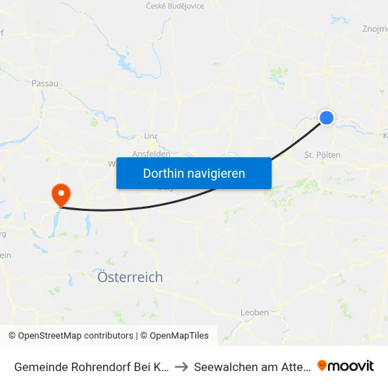 Gemeinde Rohrendorf Bei Krems to Seewalchen am Attersee map