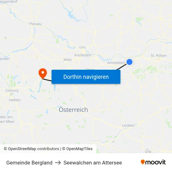 Gemeinde Bergland to Seewalchen am Attersee map