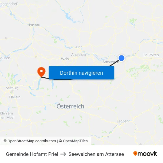 Gemeinde Hofamt Priel to Seewalchen am Attersee map