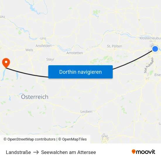 Landstraße to Seewalchen am Attersee map