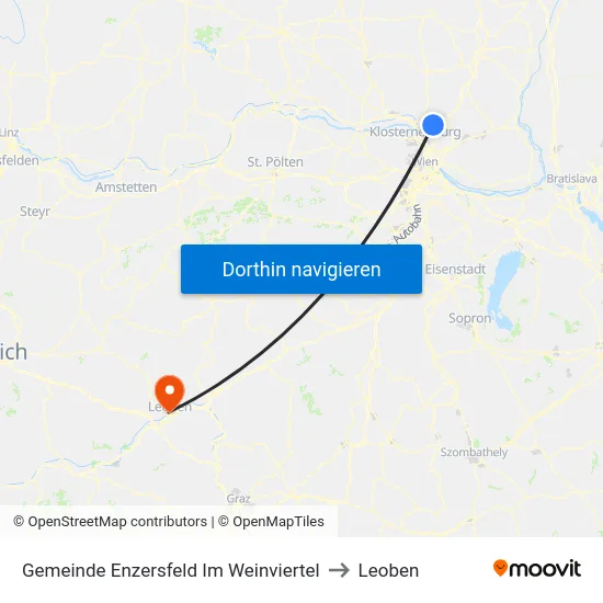 Gemeinde Enzersfeld Im Weinviertel to Leoben map