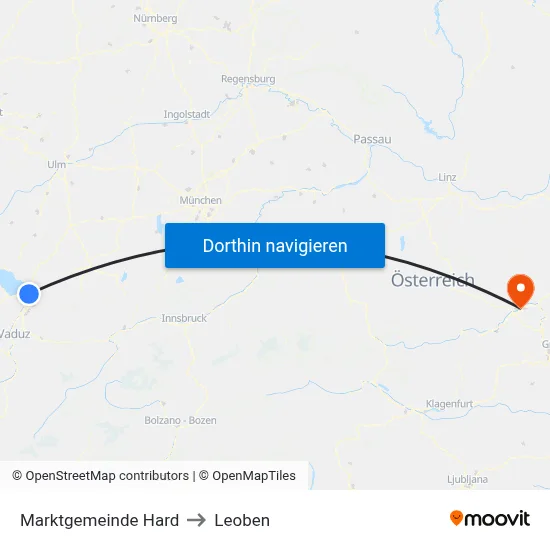 Marktgemeinde Hard to Leoben map