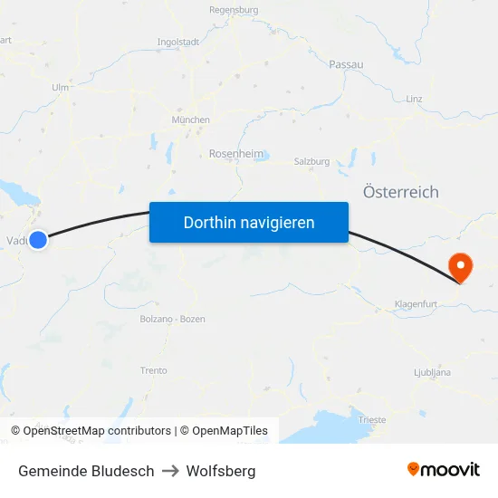 Gemeinde Bludesch to Wolfsberg map