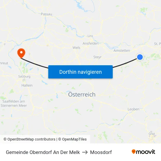 Gemeinde Oberndorf An Der Melk to Moosdorf map