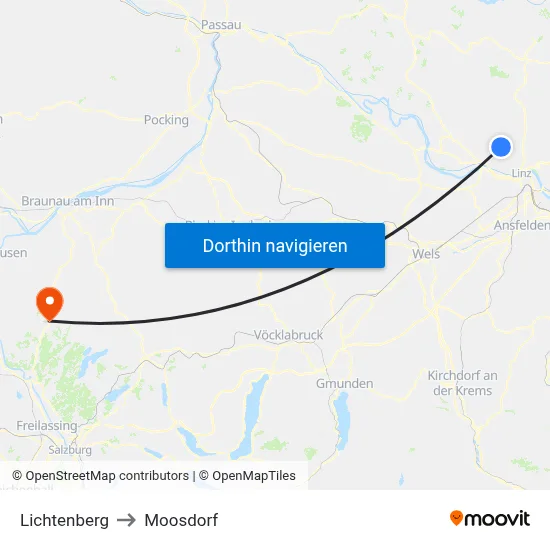 Lichtenberg to Moosdorf map