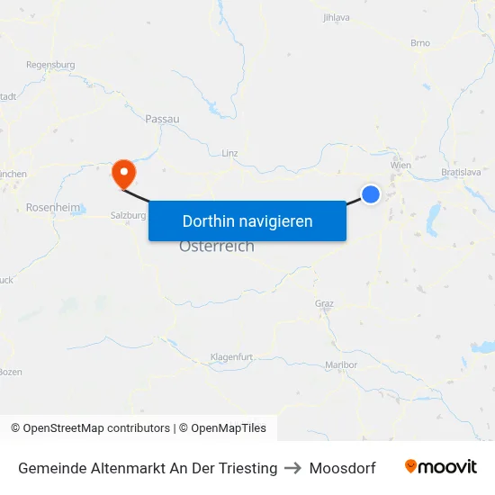 Gemeinde Altenmarkt An Der Triesting to Moosdorf map