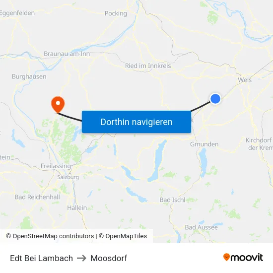 Edt Bei Lambach to Moosdorf map