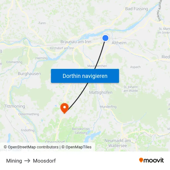 Mining to Moosdorf map