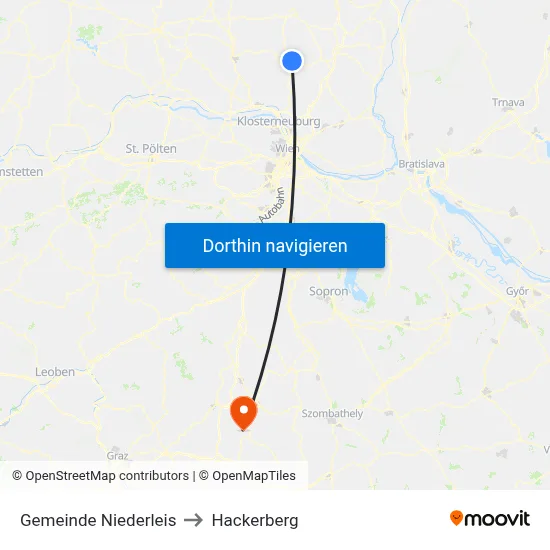Gemeinde Niederleis to Hackerberg map