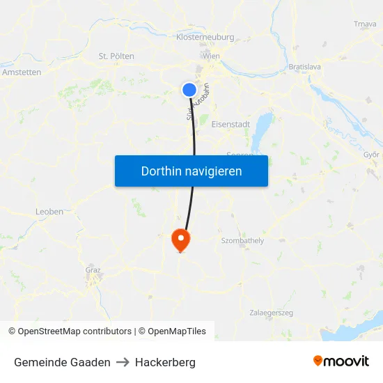 Gemeinde Gaaden to Hackerberg map