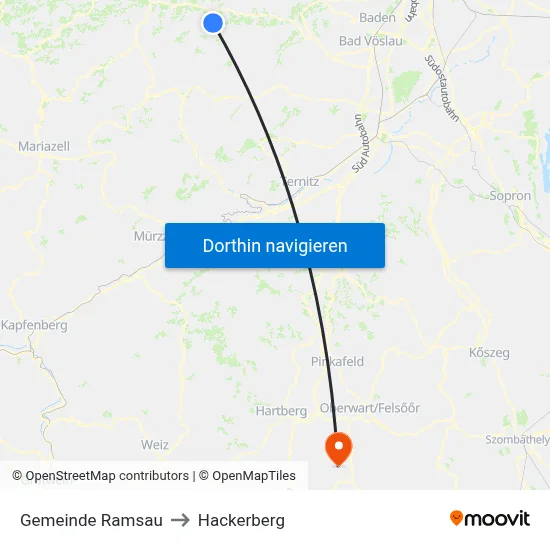 Gemeinde Ramsau to Hackerberg map