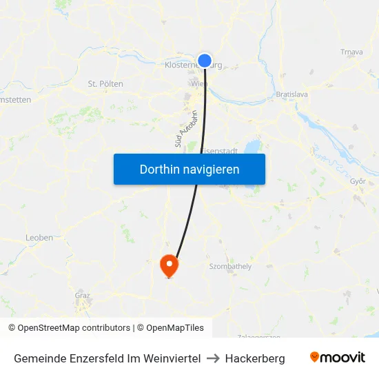 Gemeinde Enzersfeld Im Weinviertel to Hackerberg map