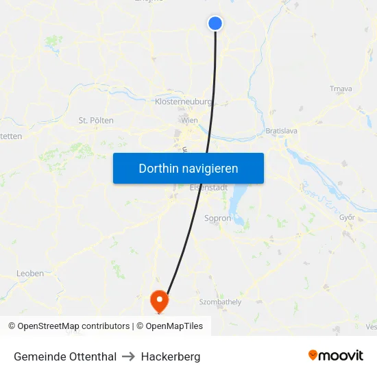 Gemeinde Ottenthal to Hackerberg map