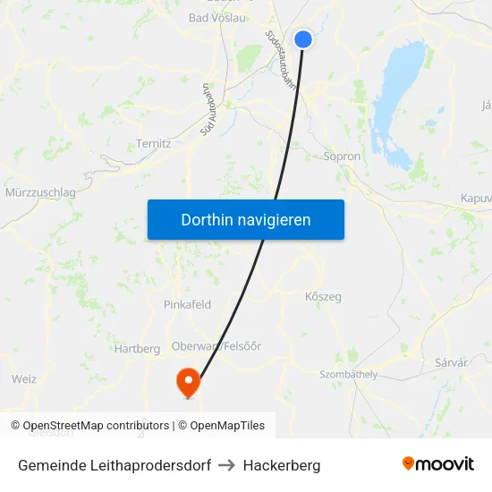 Gemeinde Leithaprodersdorf to Hackerberg map
