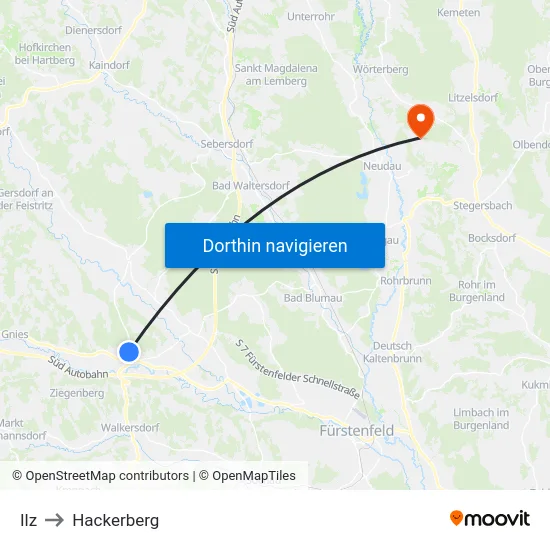 Ilz to Hackerberg map