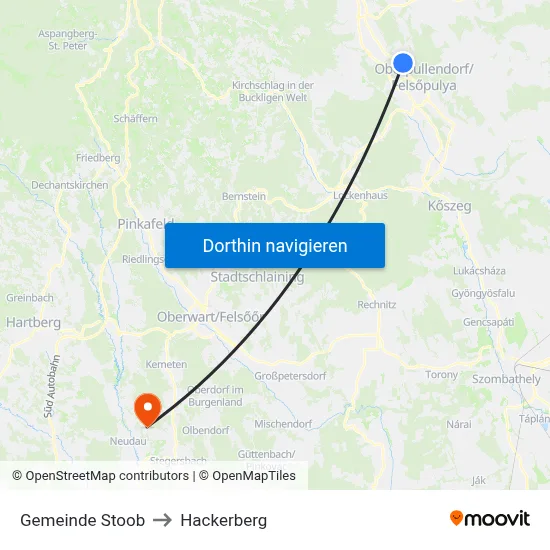 Gemeinde Stoob to Hackerberg map