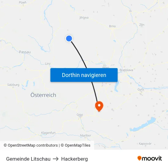 Gemeinde Litschau to Hackerberg map