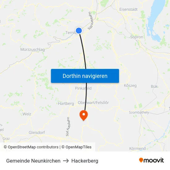 Gemeinde Neunkirchen to Hackerberg map