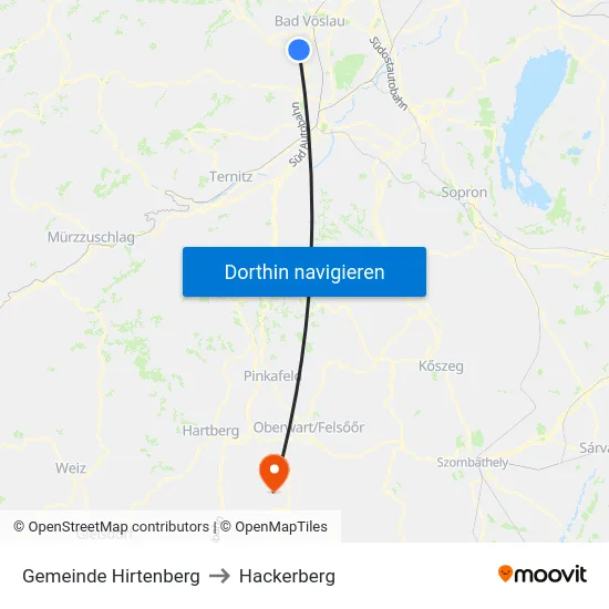 Gemeinde Hirtenberg to Hackerberg map