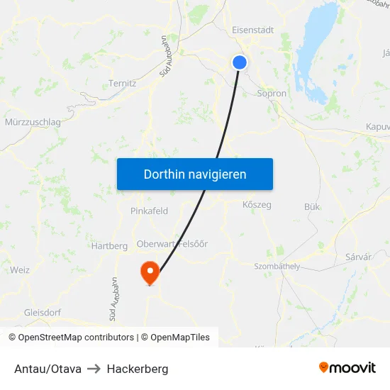 Antau/Otava to Hackerberg map