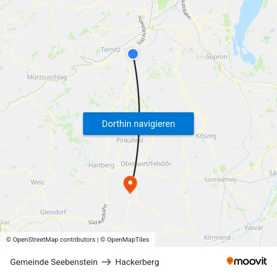 Gemeinde Seebenstein to Hackerberg map
