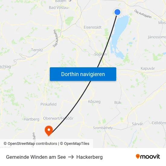 Gemeinde Winden am See to Hackerberg map