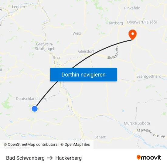 Bad Schwanberg to Hackerberg map